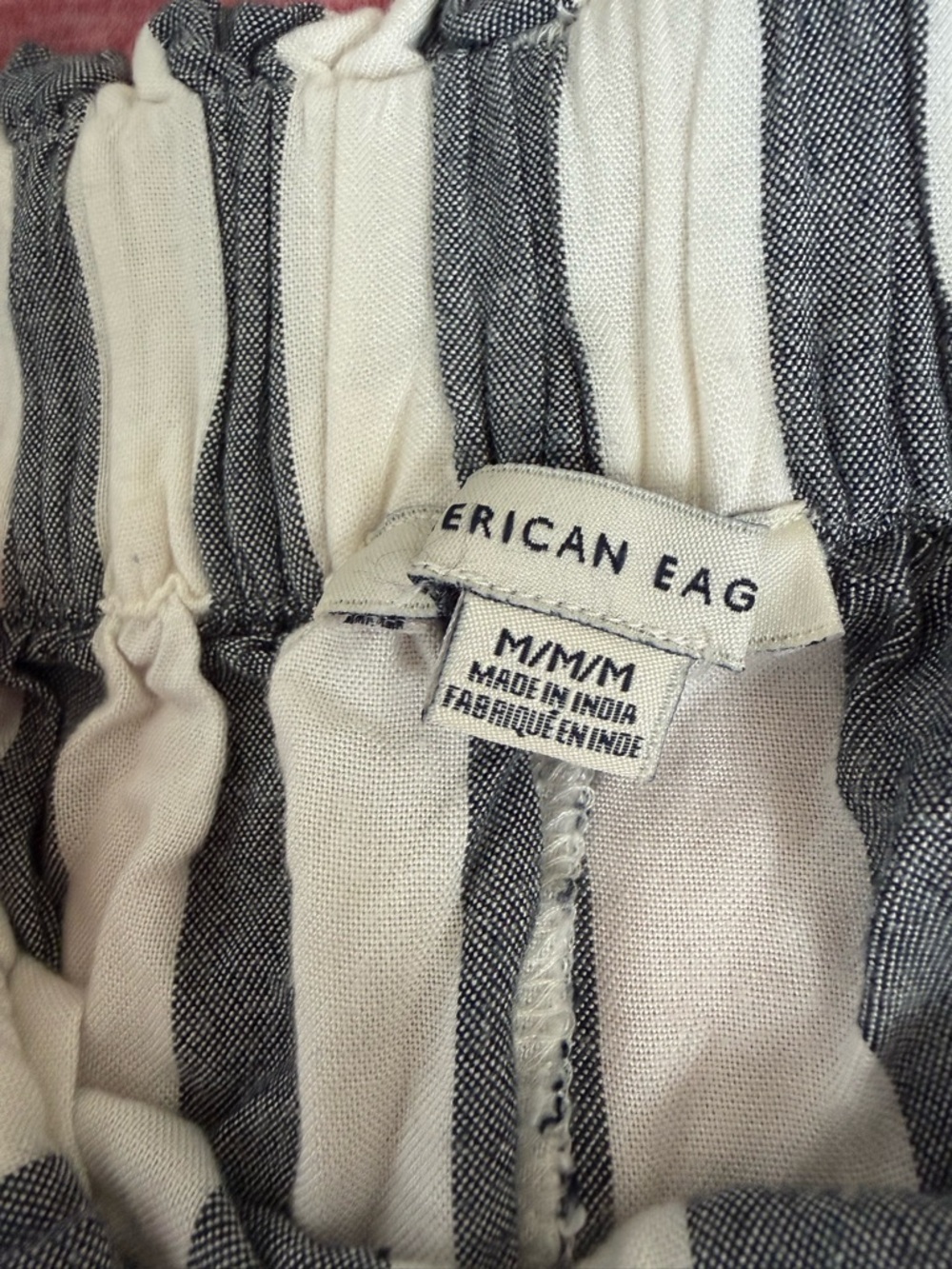American Eagle Outfitters Cream and Black Striped Pants - Picture 2 of 2
